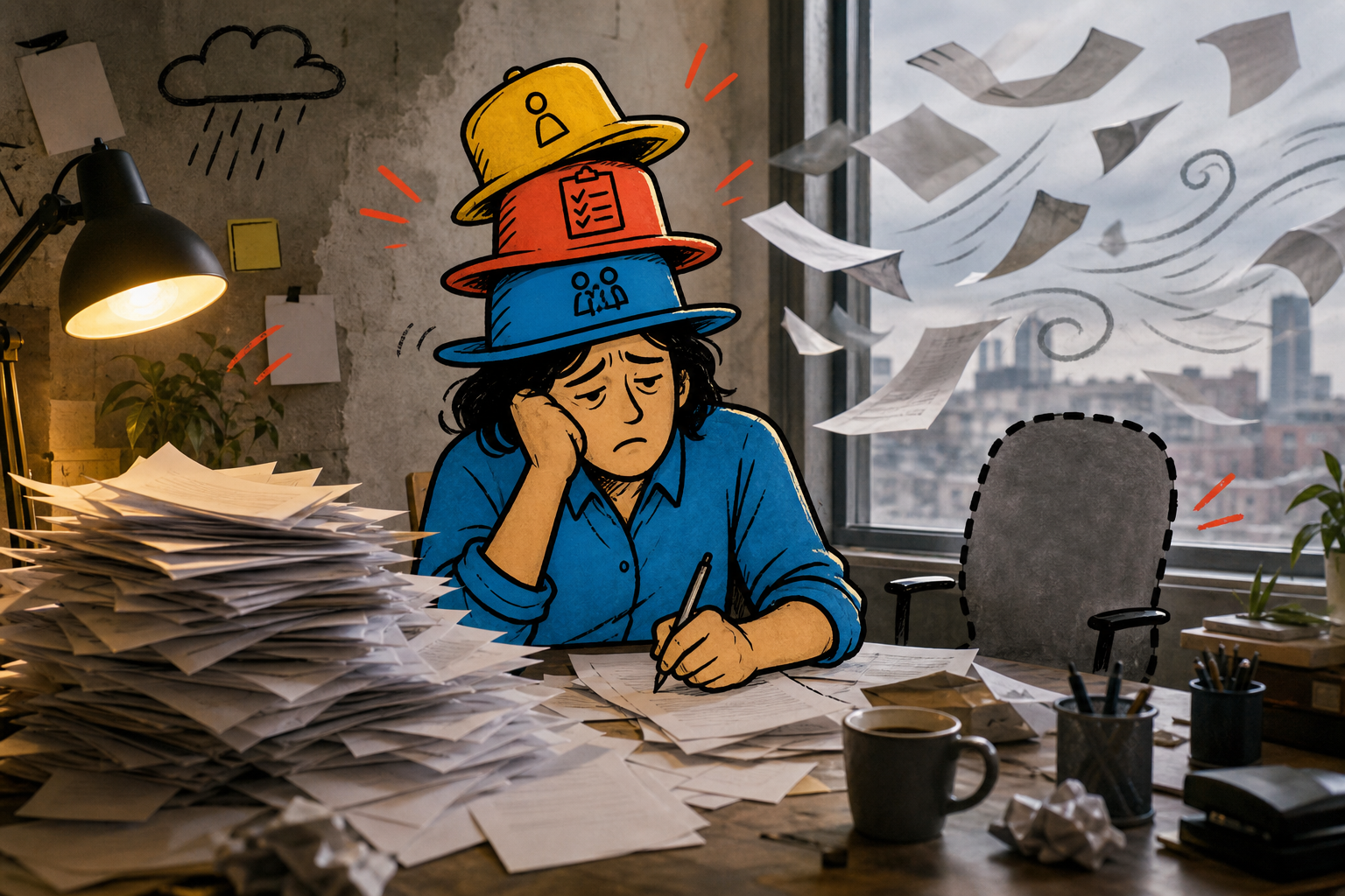 Simply too many hats at once